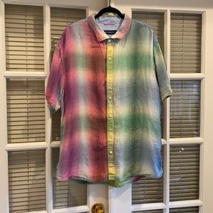Tommy Bahama Island Fit Ombré Plaid Shirt